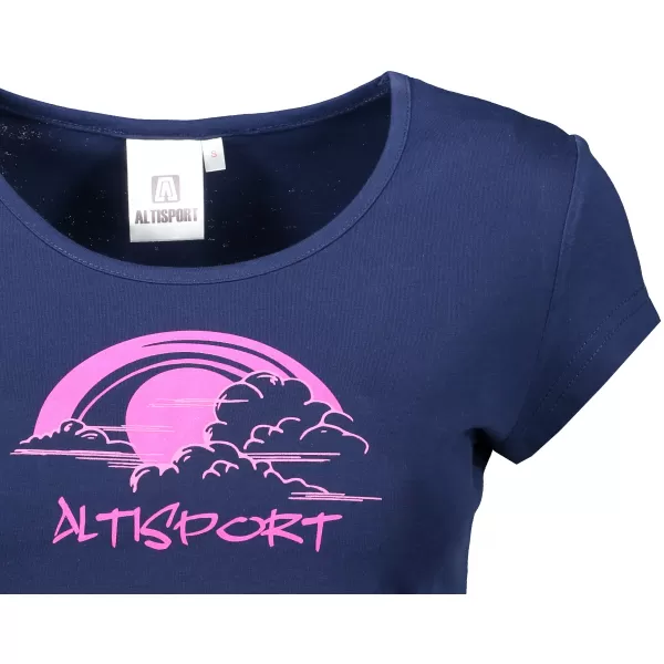  Tricou pentru femei ALTISPORT ALW044122 ALBASTRU MIEZUL NOPȚII 