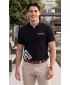 Tricou pentru bărbați cu guler ALTISPORT ALM013203 ALB-NEGRU