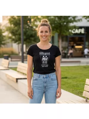 Tricou pentru femei ALTISPORT ALW049122 NEGRU SI ARGINTIU