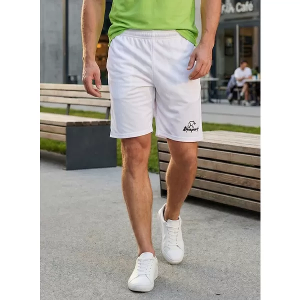  Pantaloni scurți pentru bărbați ALTISPORT ALM003612 ALB 