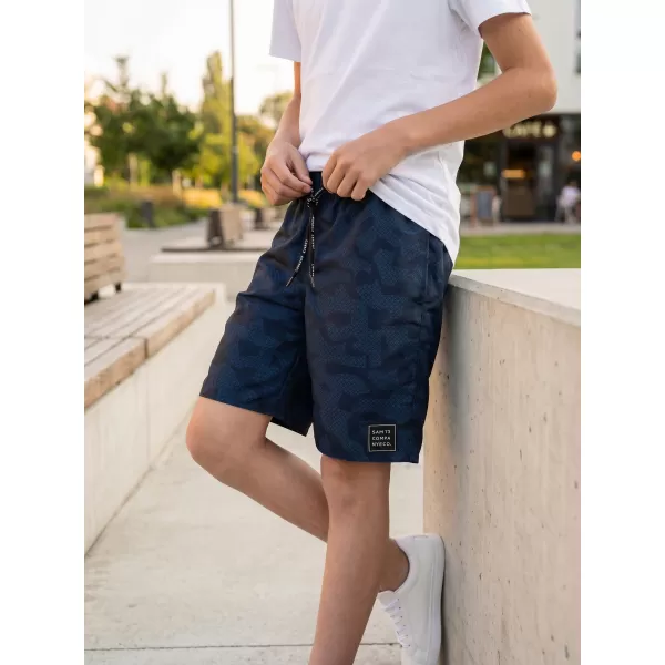  Pantaloni scurți de băieți SAM 73 FELIX BS 532 ALBASTRU ÎNCHIS 