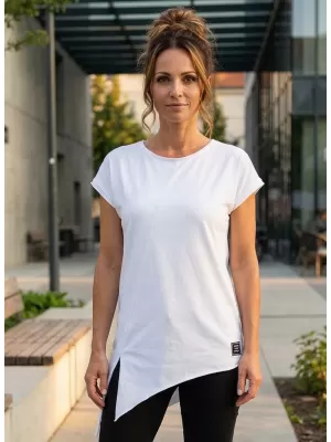Tricou pentru femei cu mâneci scurte SAM 73 MOLLY WT 817 ALB