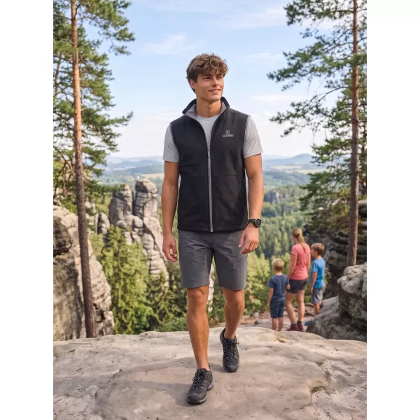  Vestă softshell pentru bărbați ALTISPORT ALM006517 NEGRU 