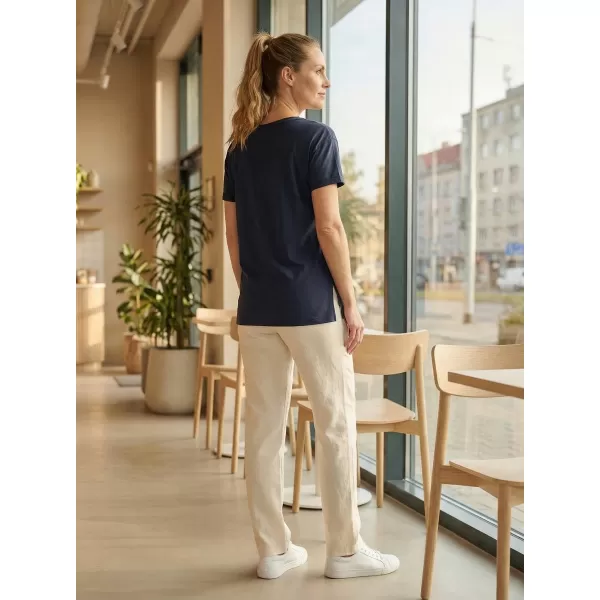  Tricou pentru femei cu mâneci scurte SAM 73 NINA WT 818 ALBASTRU ÎNCHIS 