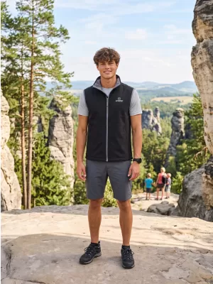 Vestă softshell pentru bărbați ALTISPORT ALM006517 NEGRU