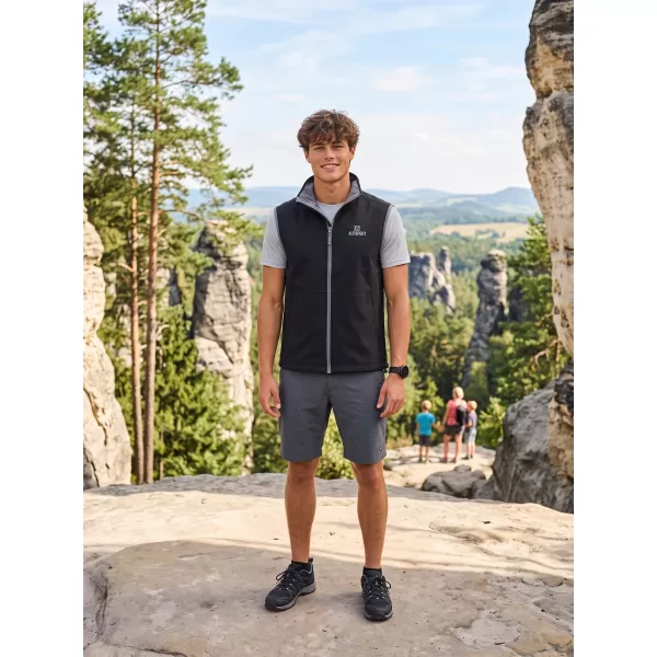  Vestă softshell pentru bărbați ALTISPORT ALM006517 NEGRU 