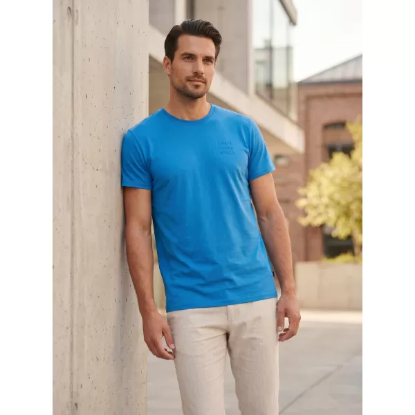  Tricou pentru bărbați cu mâneci scurte SAM 73 TOBIAS MT 776 ALBASTRU DESCHIS 
