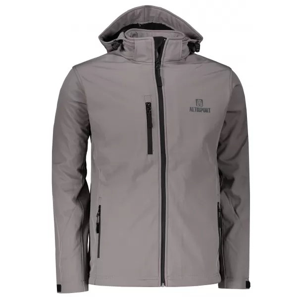  Jachetă softshell pentru bărbați ALTISPORT ALM006522 GRI OȚEL 