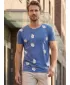 Tricou pentru bărbați KIXMI LARRY ALBASTRU