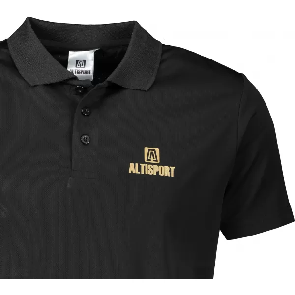  Tricou funcțional pentru bărbați cu guler ALTISPORT ALM006217 NEGRU ȘI AURIU 