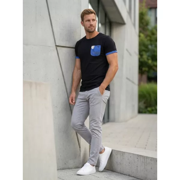  Tricou pentru bărbați KIXMI LARKIN NEGRU 