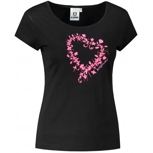  Tricou pentru femei ALTISPORT ALW058122 NEGRU ROZ 