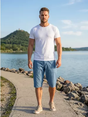 Pantaloni scurţi SAM 73 GRIFF MS 736 DENIM LUMINOS