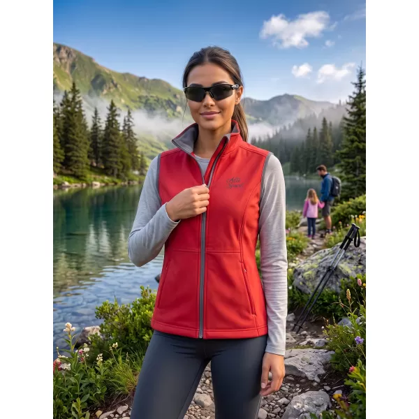  Vesta softshell dama ALTISPORT ALW056516 ROȘU 