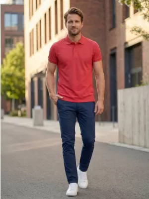 Tricou pentru bărbați KIXMI LOUIS ROȘU