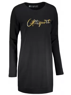 Hanorac prelungit dama ALTISPORT CEINA LSWT307 NEGRU