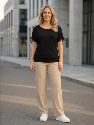 Tricou pentru femei cu mâneci scurte SAM 73 SUSAN WT 813 NEGRU