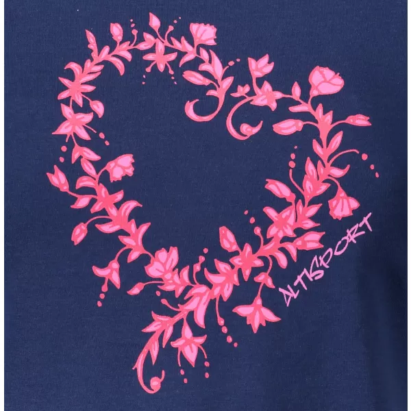  Tricou pentru femei ALTISPORT ALW058122 ALBASTRU MIEZ DE NOAPTE/ROZ 