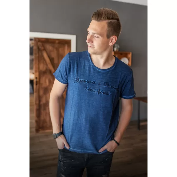  Tricou pentru bărbați KIXMI LINBERG ALBASTRU INCHIS 