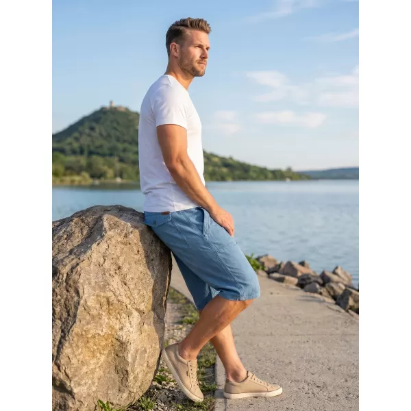  Pantaloni scurţi SAM 73 GRIFF MS 736 DENIM LUMINOS 