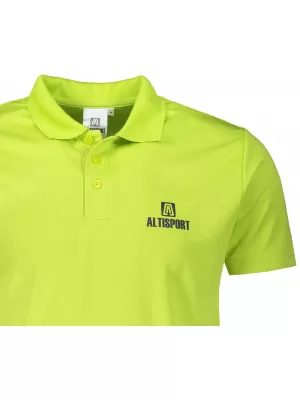 Tricou funcțional pentru bărbați cu guler ALTISPORT ALM006217 LĂMÂIE VERDE