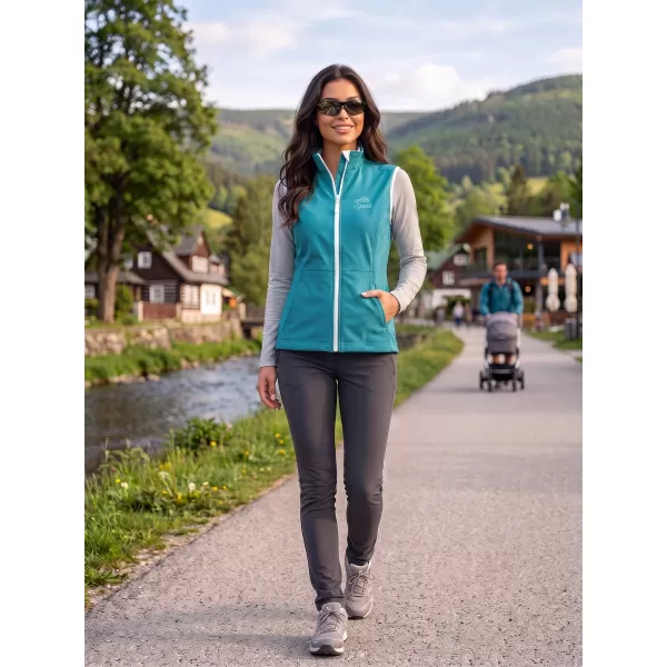  Vesta softshell dama ALTISPORT ALW056516 TURCOAZ ÎNCHIS 
