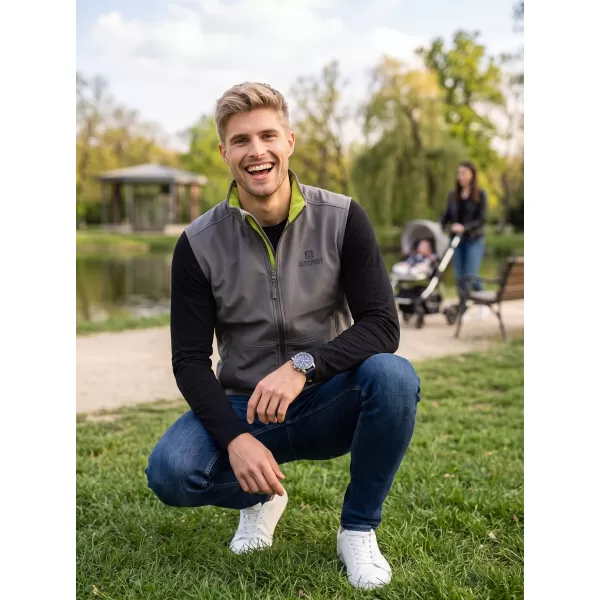  Vestă softshell pentru bărbați ALTISPORT ALM006517 GRI OȚEL 