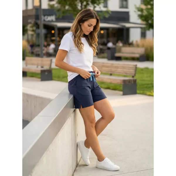 Pantaloni scurți de damă ALTISPORT ARBELA LPAT513 ALBASTRU INCHIS 