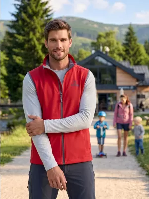 Vestă softshell pentru bărbați ALTISPORT ALM006517 ROȘU
