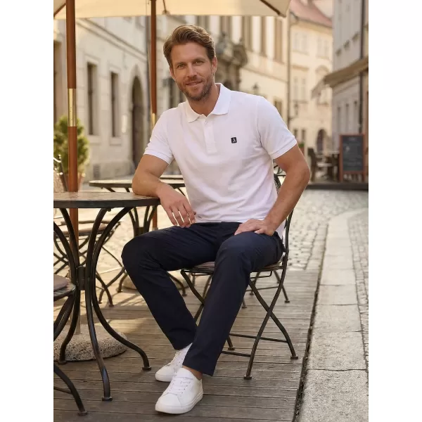  Pánské triko s límečkem ALTISPORT CARRYOVER ALM065203 BÍLÁ 