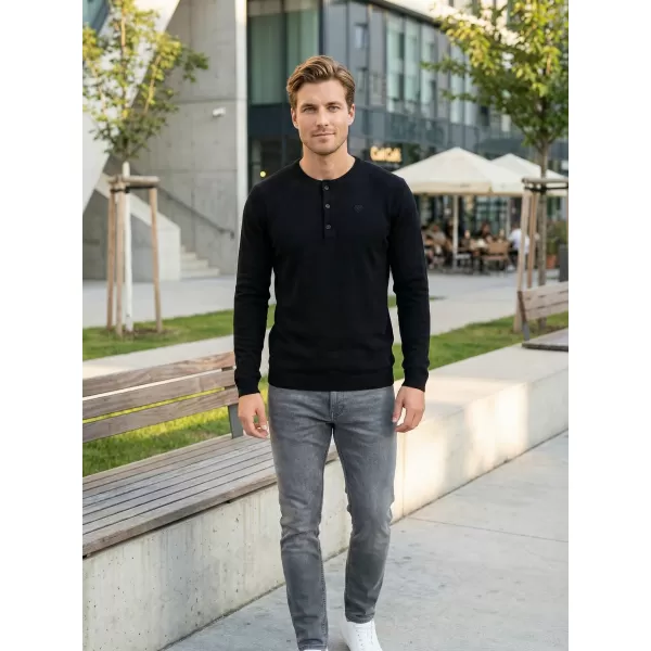  Pulover pentru bărbați KIXMI LAMONT NEGRU 