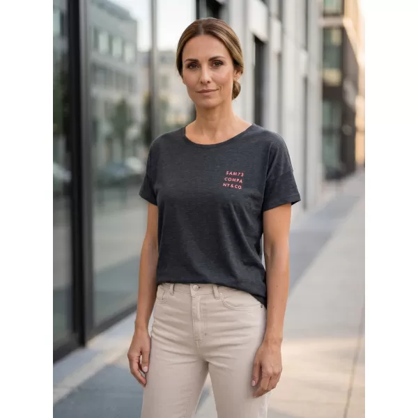  Tricou pentru femei cu mâneci scurte SAM 73 SIAN WT 820 NEGRU 