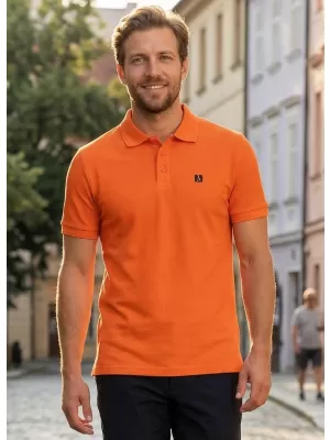 Pánské triko s límečkem ALTISPORT CARRYOVER ALM065203 ORANŽOVÁ
