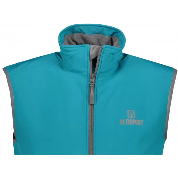  Vestă softshell pentru bărbați ALTISPORT ALM006517 TURCOAZ ÎNCHIS 