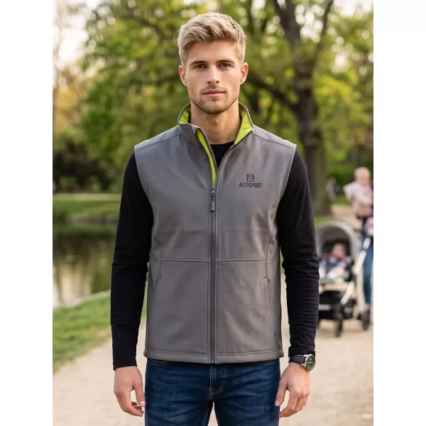  Vestă softshell pentru bărbați ALTISPORT ALM006517 GRI OȚEL 