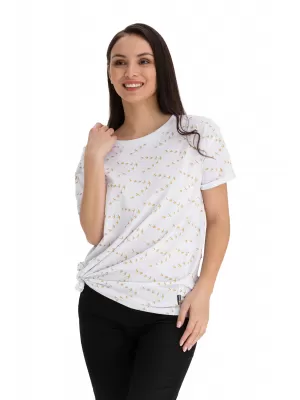 Tricou pentru femei cu mâneci scurte SAM 73 SARAH WT 815 ALB
