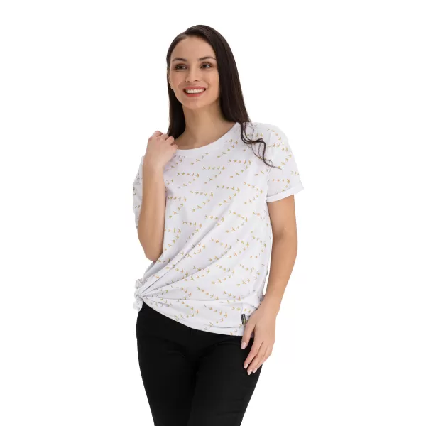  Tricou pentru femei cu mâneci scurte SAM 73 SARAH WT 815 ALB 