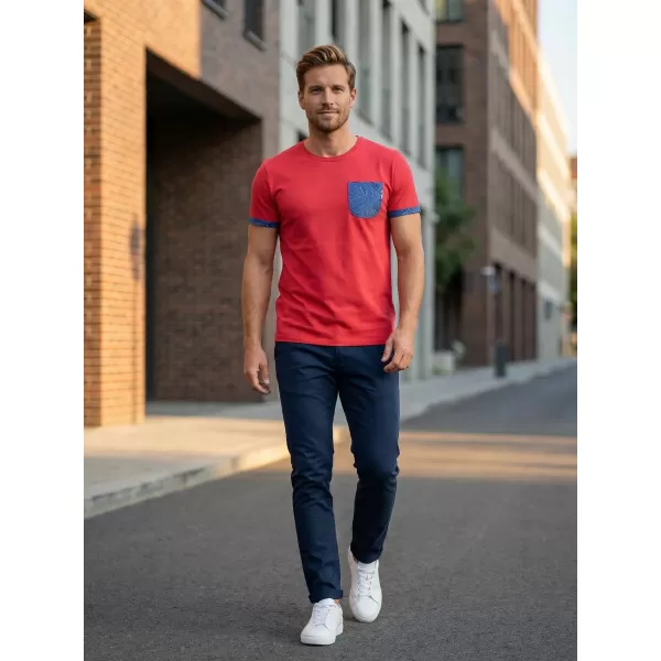  Tricou pentru bărbați KIXMI LARKIN ROȘU 