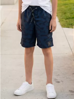 Pantaloni scurți de băieți SAM 73 FELIX BS 532 ALBASTRU ÎNCHIS