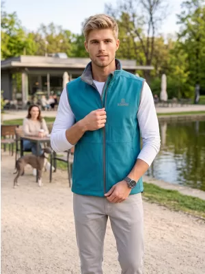Vestă softshell pentru bărbați ALTISPORT ALM006517 TURCOAZ ÎNCHIS