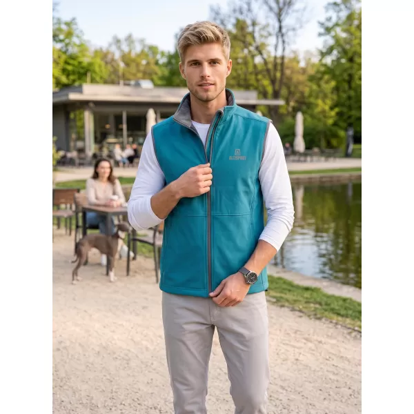  Vestă softshell pentru bărbați ALTISPORT ALM006517 TURCOAZ ÎNCHIS 