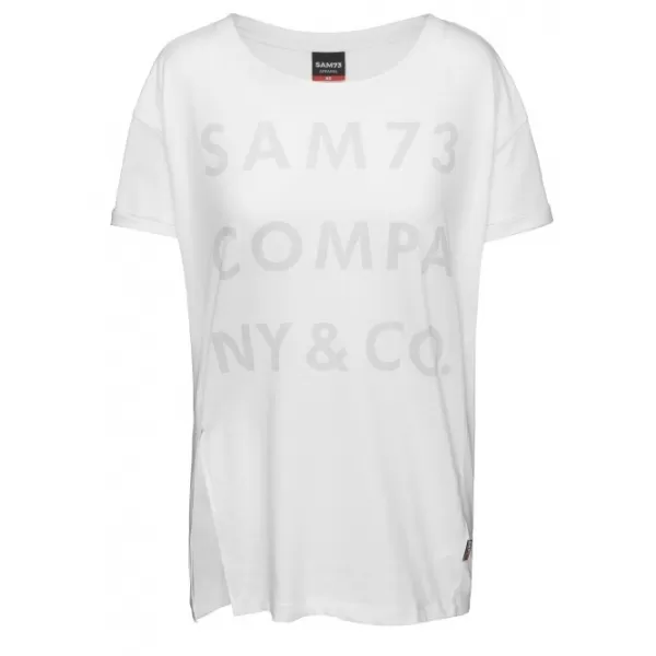  Tricou pentru femei cu mâneci scurte SAM 73 NINA WT 818 ALB 