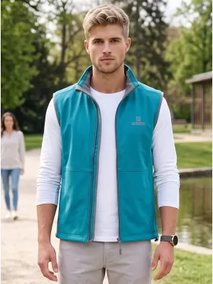 Vestă softshell pentru bărbați ALTISPORT ALM006517 TURCOAZ ÎNCHIS