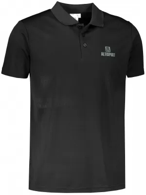 Tricou funcțional pentru bărbați cu guler ALTISPORT ALM006217 NEGRU