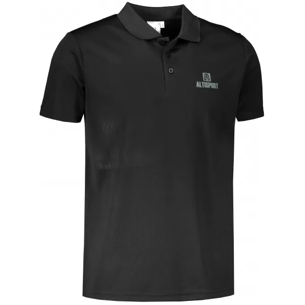  Tricou funcțional pentru bărbați cu guler ALTISPORT ALM006217 NEGRU 