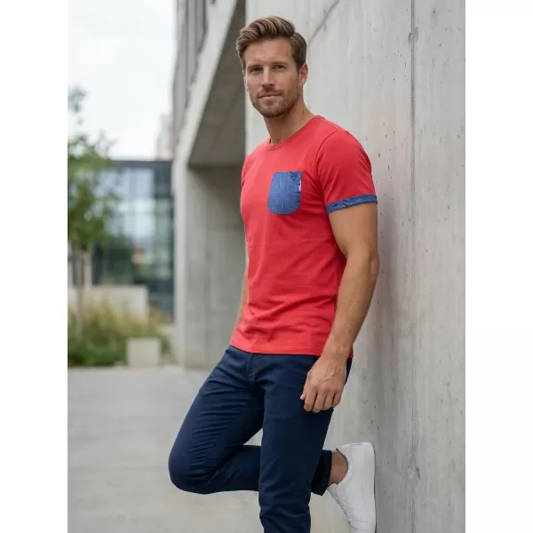  Tricou pentru bărbați KIXMI LARKIN ROȘU 