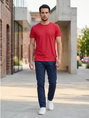 Tricou pentru bărbați cu mâneci scurte SAM 73 TOBIAS MT 776 ROŞU