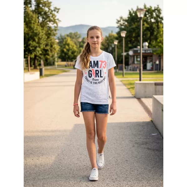  Tricou de fată cu mâneci scurte SAM 73 KYLIE GT 549 ALB 