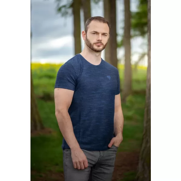  Tricou pentru bărbați KIXMI LOGAN ALBASTRU INCHIS 