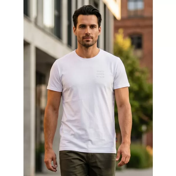  Tricou pentru bărbați cu mâneci scurte SAM 73 TOBIAS MT 776 ALB 